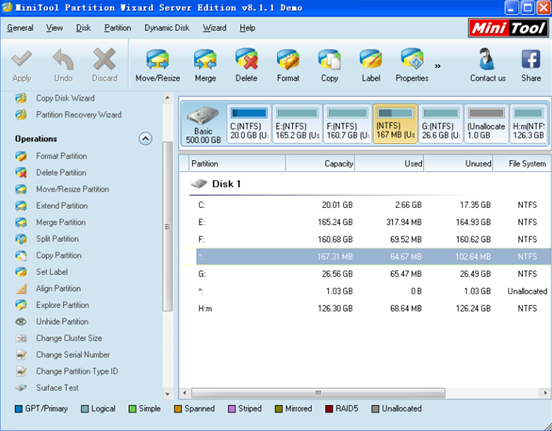 Main-interface-of-partition-management-tool
